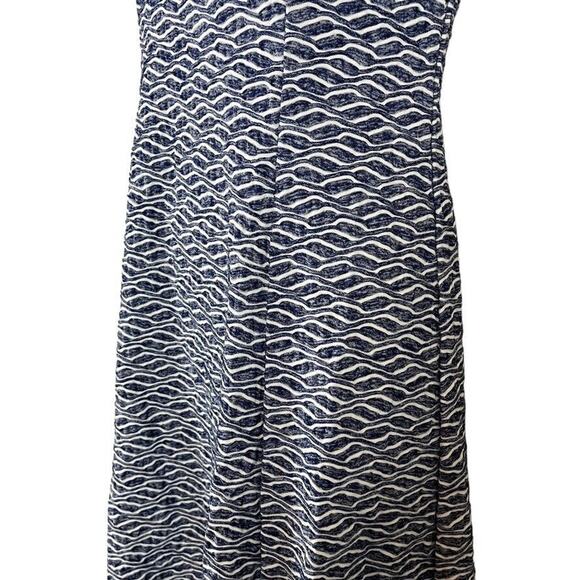 RN Studio by Ronni Nicole Womens Navy White Stretch Knit Cap Sleeve Dress sz 6 - Picture 9 of 16